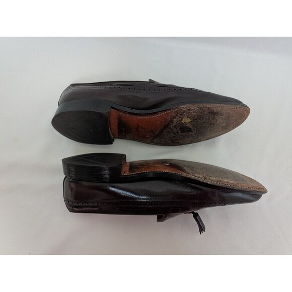 Allen Edmonds Manchester Tassel Loafers Men 11D Brown Wingtip Brogue Kiltie USA main image 5